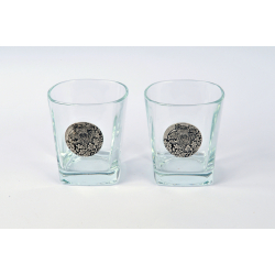 GOLDEN FOX SZKLANKI DO WHISKY GEO WILD    BOAR SILVER - 2 SZT